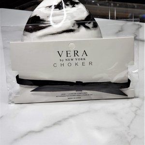 NWT VERA Black Ribbon Choker w/Lobster Claw Clasp